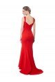 Long Chapel Train Fishtail Maxi Formal Crepe Bridesmaid Dress / Prom Dress with Sweetheart Neckline Bristol