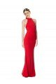 Halter Neck Keyhole Back Sleeveless Formal Crepe Maxi Bridesmaid Dress / Prom Dress Bristol