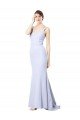 Sweetheart High Neck Sleeveless Formal Crepe Bridesmaid Dress / Prom Dress Bristol