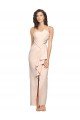 Long Full Length Ruffles Strapless Low Back Crepe Bridesmaid Dress / Prom Dress with Straps Bristol
