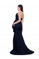 Long Strapless Sweep Train Low Back Crepe Bridesmaid Dress / Prom Dress Bristol