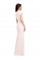Cap Sleeve A-Line Formal Crepe Bridesmaid Dress / Prom Dress with Pockets Bristol