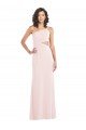 Flirty One Shoulder Midriff Cutout Maxi Formal Crepe Bridesmaid Dress / Prom Dress Bristol