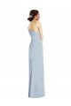 Asymmetrical Off the Shoulder Cuff Trumpet Formal Crepe Bridesmaid Dress / Prom Dress With Front Slit Bristol