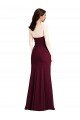 Strapless Crepe Maxi Bridesmaid Dress / Prom Dress with Front Slit Bristol