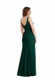 Square Neck Trumpet Maxi Bridesmaid Dress / Prom Dress with Front Slit Bristol