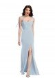 Bustier Style Crepe Bridesmaid Dress / Prom Dress with Bow Straps Bristol