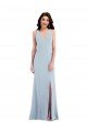 Criss Cross Cutout Back Maxi Bridesmaid Dress / Prom Dress with Front Slit Bristol