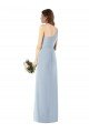 One Shoulder Crepe Trumpet Bridesmaid Dress / Prom Dress with Front Slit Bristol