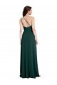 A-Line Slim One Shoulder Formal Crepe Bridesmaid Dress / Prom Dress with Asymmetrical Straps and Side Slit Bristol
