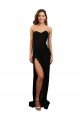 Corset Style Strapless Formal Crepe Bridesmaid Dress / Prom Dress with High Split Bristol