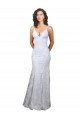 V-Neckline Backless Floral Patterned Sequin Formal Bridesmaid Dress / Prom Dress Bristol