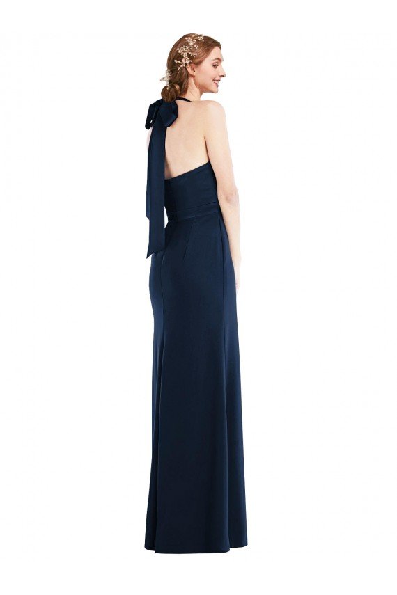 High Neck Open Back Long Maxi Bridesmaid Dress / Prom Dress Bristol