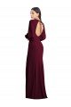 Puff Sleeves Long Maxi Briddesmaid Dress with Cutout Tie Back Bristol