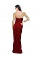 Straight Pencil Skirt Long Sweetheart Formal Crepe Bridesmaid Dress / Prom Dress with High Side Split Bristol