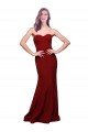 Long Full Length Sweetheart Slim Formal Crepe Bridesmaid Dress / Prom Dress with Strapless Bodice Bristol