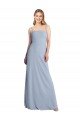 Straight Neckline Crepe Slip Bridesmaid Dress / Prom Dress with Strappy Back Bristol