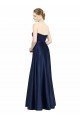 Floor Length Sweetheart Neckline Formal Stretch Satin Bridesmaid Dress with Belt Bristol