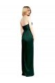 Scooped Strapless Neckline Stretech Satin Bridesmaid Dress / Prom Dress with Side Slit Bristol