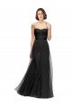 Long Tulle Bridesmaid Dress with Sweetheart Neckline and Belt Bristol
