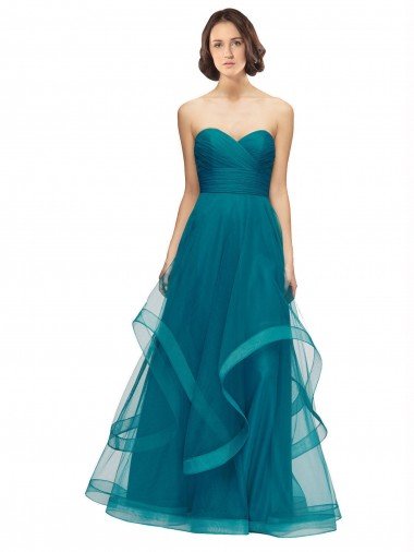 Sweetheart Tulle Bridesmaid Dress with Wide Waistband Bristol