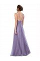 Flowy A-Line Tulle Bridesmaid Dress with Double Straps and V-Neck Bristol