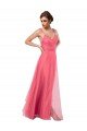 Flowy A-Line Tulle Bridesmaid Dress with Double Straps and V-Neck Bristol
