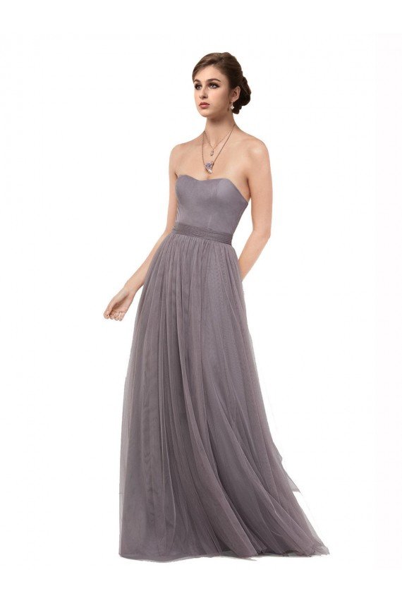 Strapless Tulle Bridesmaid Dress with Waistband Bristol