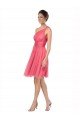 One Shoulder Short Knee Length Tulle Bridesmaid Dress Bristol