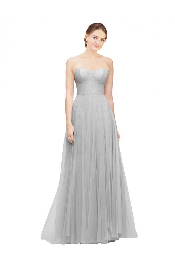 Long Twisted Sweetheart Neckline Tulle Bridesmaid Dress Bristol
