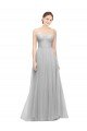 Long Twisted Sweetheart Neckline Tulle Bridesmaid Dress Bristol