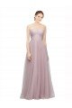 Sweetheart Neckline Long Tulle Bridesmaid Dress with Lace Bodice Bristol