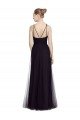 High Neck Long A-Line Tulle Bridesmaid Dress Bristol