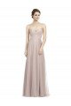 Long Strapless Tulle Bridesmaid Dress with Pleated Bodice Bristol