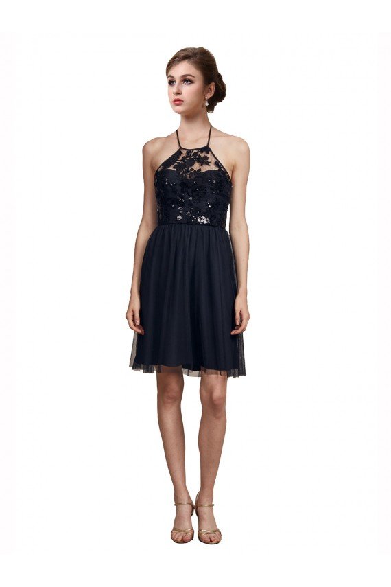 High Neck Illusion Bodice Bridesmaids Dress Bristol