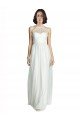 High Neckline Long Tulle Bridesmaid Dress with Illusion Front Bristol