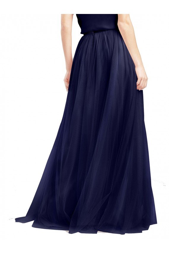 Long A-Line High Neck Halter Tulle Bridesmaid Dress Bristol