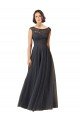 Long Bateau Tulle Bridesmaid Dress with Lace Bodice Bristol