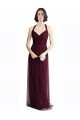 Long Tulle Bridesmaid Dress with Criss-Cross Bodice and Self Straps Bristol