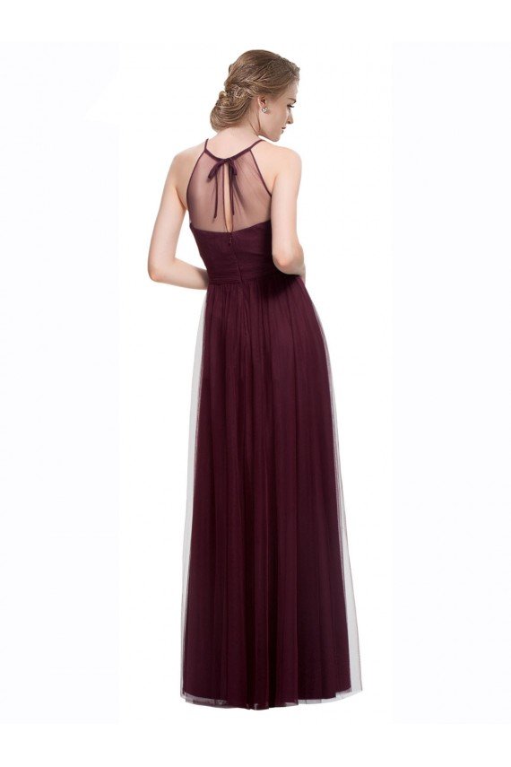 Full Length Soft Tulle Spaghetti Strap Bridesmaid Dress Bristol