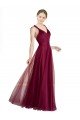 Long Sweetheart Tulle Bridesmaid Dress with Straps and Criss Cross Back Bristol