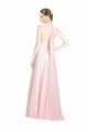 Ruched Sweetheart Neckline A-Line Tulle Bridesmaid Dress with Tie Open Back Bristol