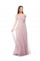 Off the Shoulder Long A-Line Tulle Bridesmaid Dress Bristol