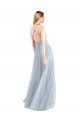 Halter Neckline Slim A-Line Tulle Bridesmaid Dress Bristol