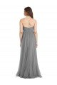 Shirred Strapless Bodice Long Tulle Bridesmaid Dress with Sweetheart Neckline Bristol