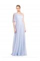 Flutter Sleeves One Shoulder Long Tulle Bridesmaid Dress Bristol