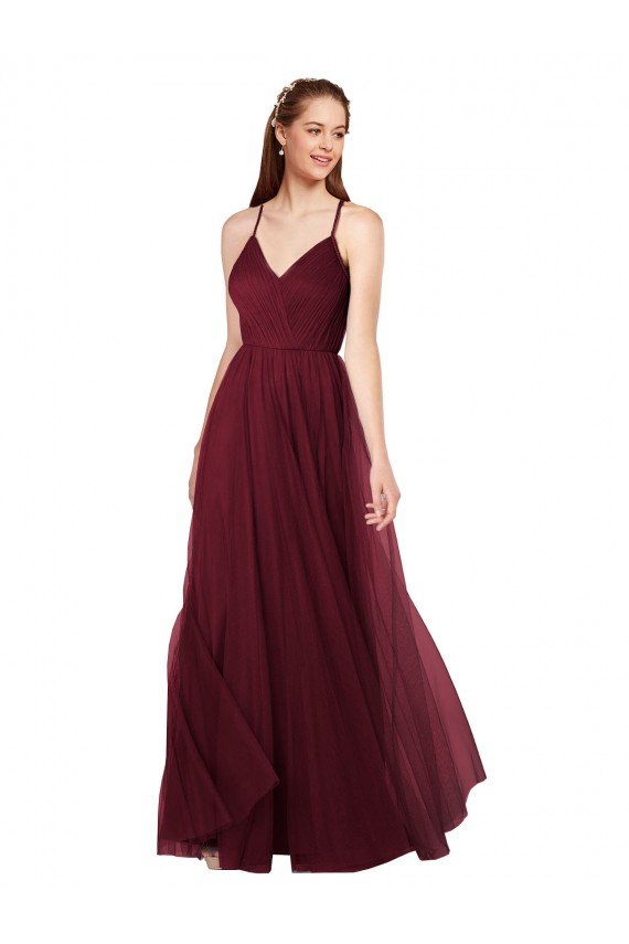 Beach-inspired Sweetheart Tulle Long Bridesmaid Dress Bristol