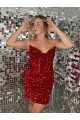 Sweetheart Sleeveless Short Velvet Sequin Homecoming Dress / Prom Dress Bristol