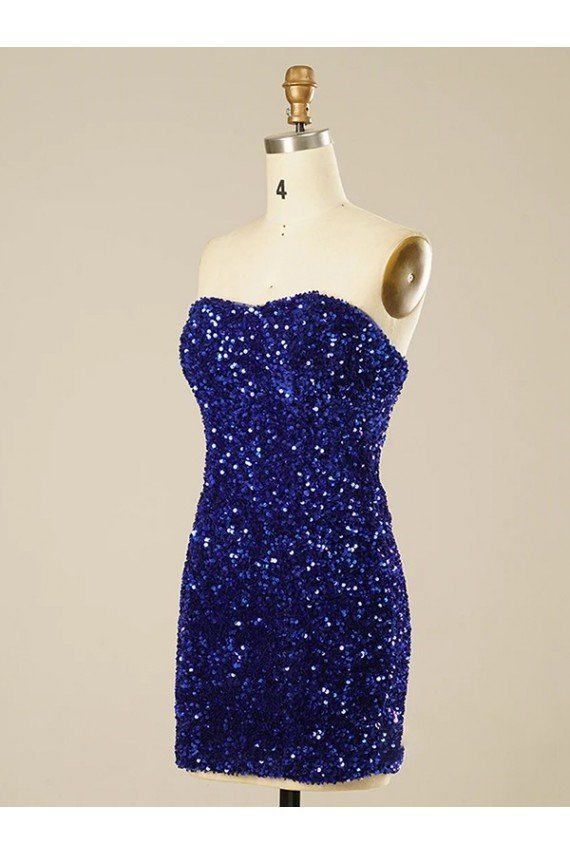 Short Sweetheart Velvet Sequin Homecoming Dress / Prom Dress Bristol