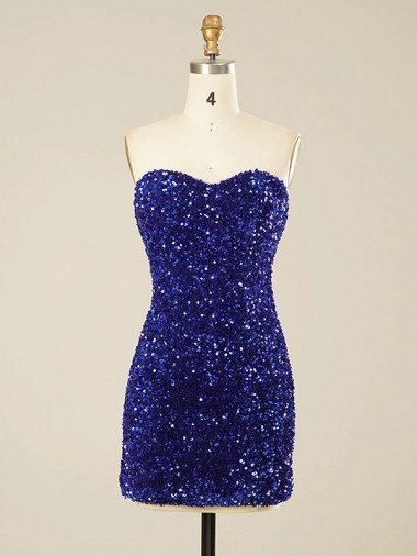 Short Sweetheart Velvet Sequin Homecoming Dress / Prom Dress Bristol